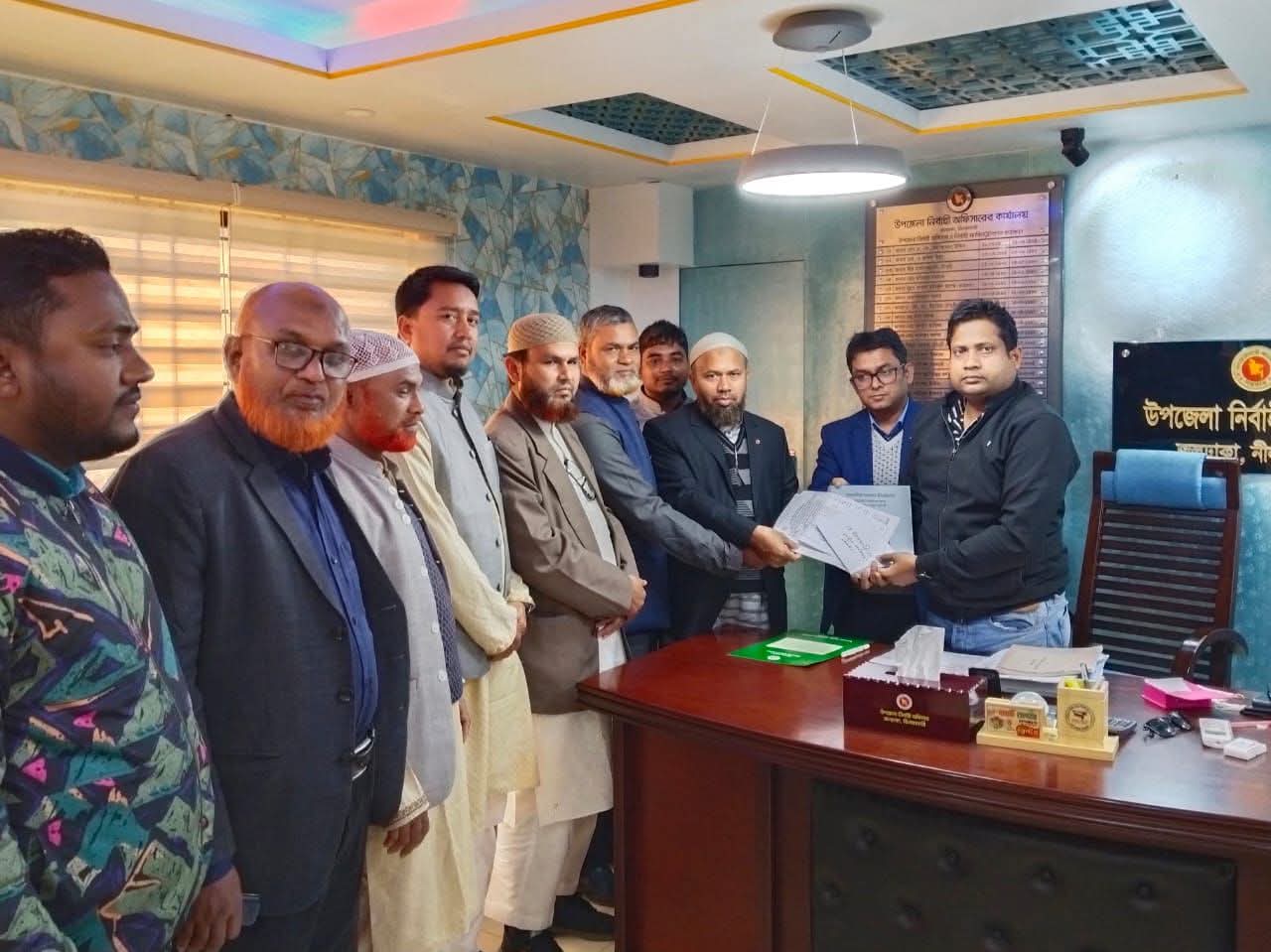 নীলফামারী-৩ জামায়াত মনোনীত এমপি প্রার্থী ওবায়দুল্লাহ সালাফীর পক্ষে মনোনয়নপত্র সংগ্রহ