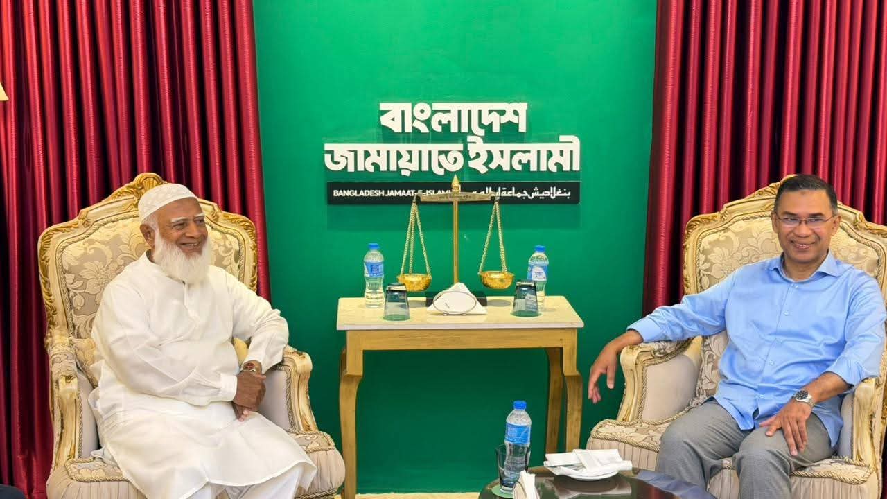 জামায়াত আমীরের বাসায় তারেক রহমান